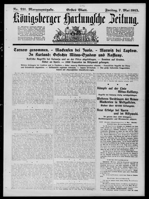 Königsberger Hartungsche Zeitung vom 07.05.1915