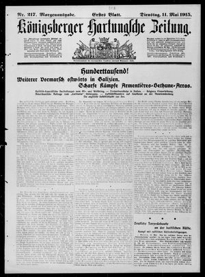 Königsberger Hartungsche Zeitung vom 11.05.1915