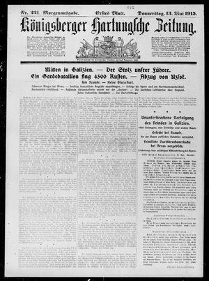 Königsberger Hartungsche Zeitung vom 13.05.1915