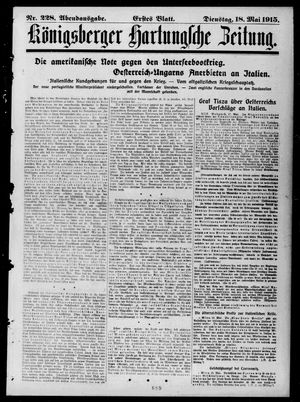 Königsberger Hartungsche Zeitung vom 18.05.1915