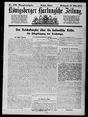 Königsberger Hartungsche Zeitung vom 19.05.1915