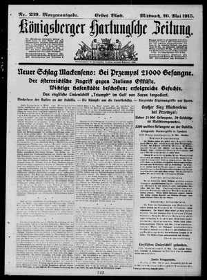 Königsberger Hartungsche Zeitung vom 26.05.1915