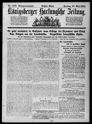 Königsberger Hartungsche Zeitung on May 28, 1915
