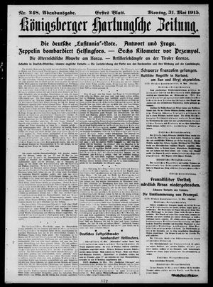 Königsberger Hartungsche Zeitung on May 31, 1915