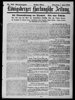 Königsberger Hartungsche Zeitung on Jun 1, 1915