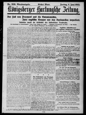 Königsberger Hartungsche Zeitung vom 04.06.1915