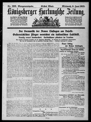 Königsberger Hartungsche Zeitung vom 09.06.1915