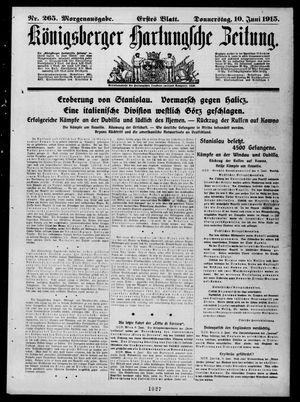 Königsberger Hartungsche Zeitung vom 09.06.1915