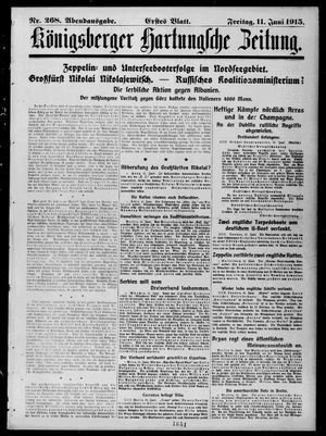 Königsberger Hartungsche Zeitung vom 11.06.1915