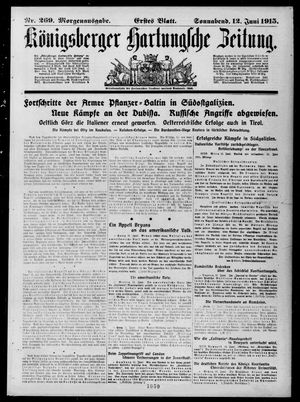 Königsberger Hartungsche Zeitung vom 12.06.1915