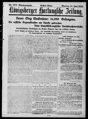 Königsberger Hartungsche Zeitung vom 14.06.1915