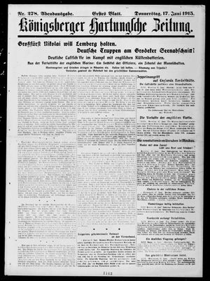 Königsberger Hartungsche Zeitung vom 17.06.1915