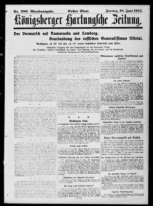 Königsberger Hartungsche Zeitung vom 18.06.1915