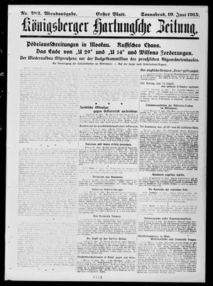 Königsberger Hartungsche Zeitung vom 19.06.1915