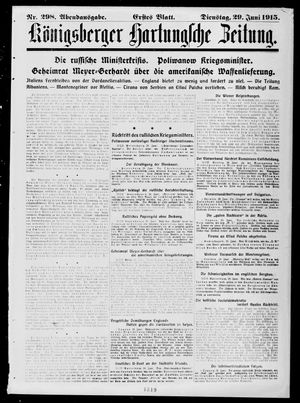 Königsberger Hartungsche Zeitung vom 29.06.1915