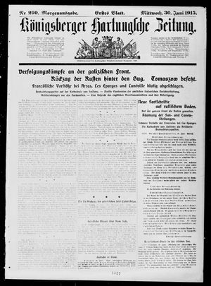 Königsberger Hartungsche Zeitung vom 30.06.1915