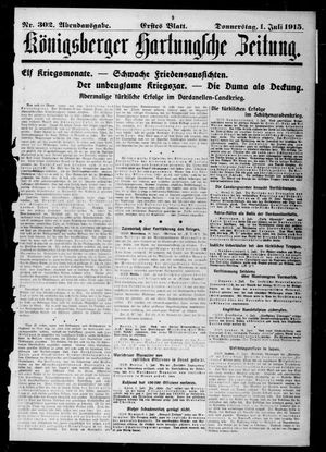 Königsberger Hartungsche Zeitung vom 01.07.1915
