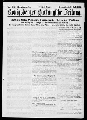 Königsberger Hartungsche Zeitung on Jul 3, 1915