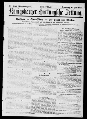 Königsberger Hartungsche Zeitung vom 06.07.1915