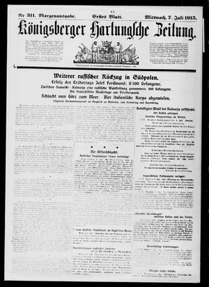 Königsberger Hartungsche Zeitung vom 07.07.1915