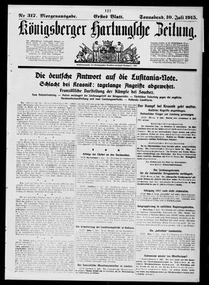 Königsberger Hartungsche Zeitung on Jul 10, 1915