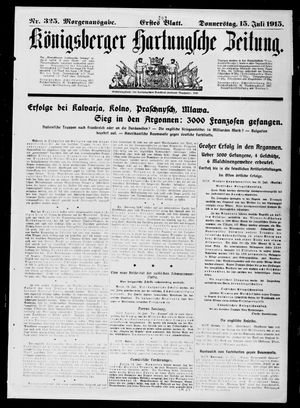 Königsberger Hartungsche Zeitung vom 15.07.1915