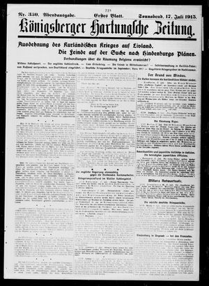 Königsberger Hartungsche Zeitung on Jul 17, 1915