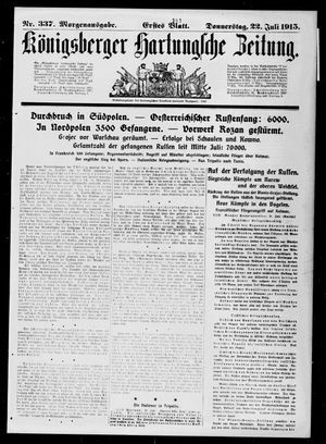 Königsberger Hartungsche Zeitung vom 22.07.1915