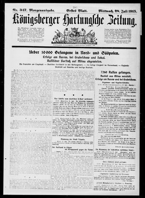Königsberger Hartungsche Zeitung vom 28.07.1915