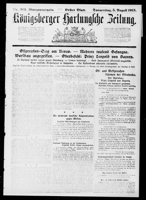 Königsberger Hartungsche Zeitung on Aug 5, 1915