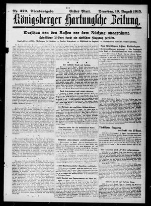 Königsberger Hartungsche Zeitung on Aug 10, 1915