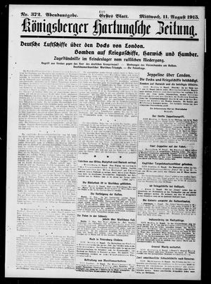 Königsberger Hartungsche Zeitung on Aug 11, 1915