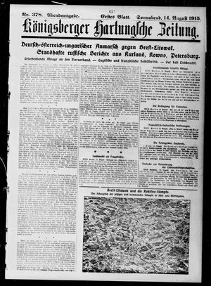 Königsberger Hartungsche Zeitung on Aug 14, 1915