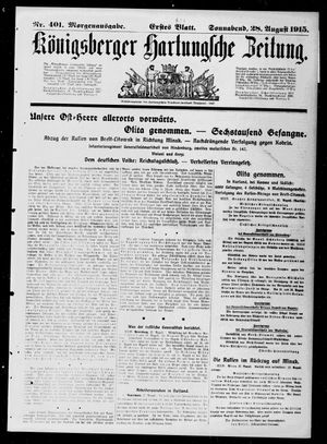 Königsberger Hartungsche Zeitung vom 28.08.1915