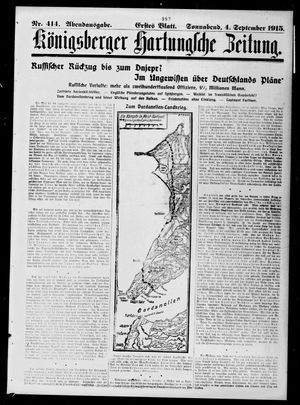 Königsberger Hartungsche Zeitung on Sep 4, 1915