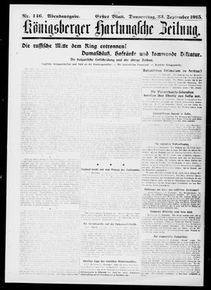 Königsberger Hartungsche Zeitung on Sep 23, 1915