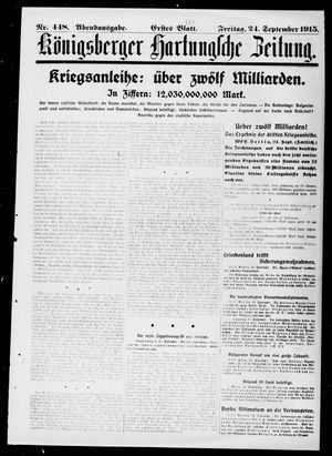 Königsberger Hartungsche Zeitung on Sep 24, 1915