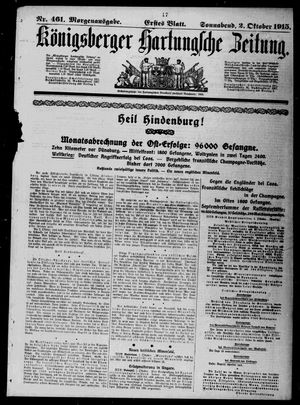 Königsberger Hartungsche Zeitung on Oct 2, 1915