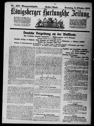 Königsberger Hartungsche Zeitung vom 03.10.1915
