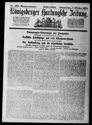 Königsberger Hartungsche Zeitung vom 07.10.1915
