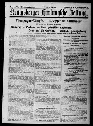 Königsberger Hartungsche Zeitung vom 08.10.1915