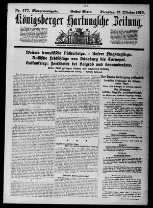 Königsberger Hartungsche Zeitung vom 12.10.1915