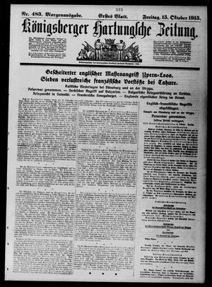 Königsberger Hartungsche Zeitung vom 15.10.1915