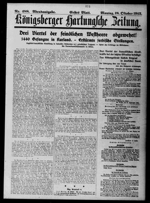 Königsberger Hartungsche Zeitung on Oct 18, 1915