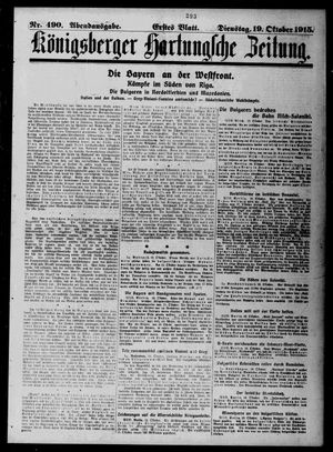 Königsberger Hartungsche Zeitung vom 19.10.1915