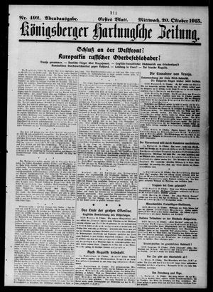 Königsberger Hartungsche Zeitung on Oct 20, 1915