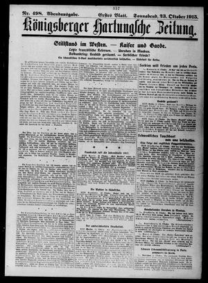 Königsberger Hartungsche Zeitung vom 23.10.1915