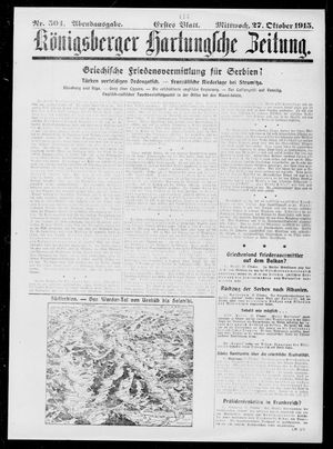 Königsberger Hartungsche Zeitung vom 27.10.1915