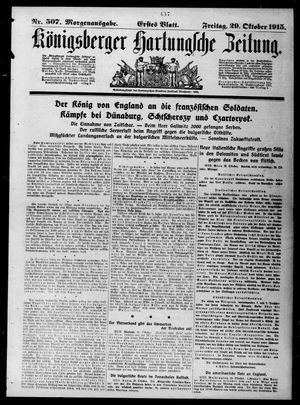 Königsberger Hartungsche Zeitung vom 29.10.1915
