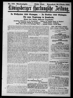 Königsberger Hartungsche Zeitung vom 30.10.1915